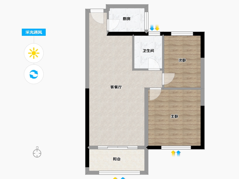 浙江省-嘉兴市-善和苑-68.00-户型库-采光通风