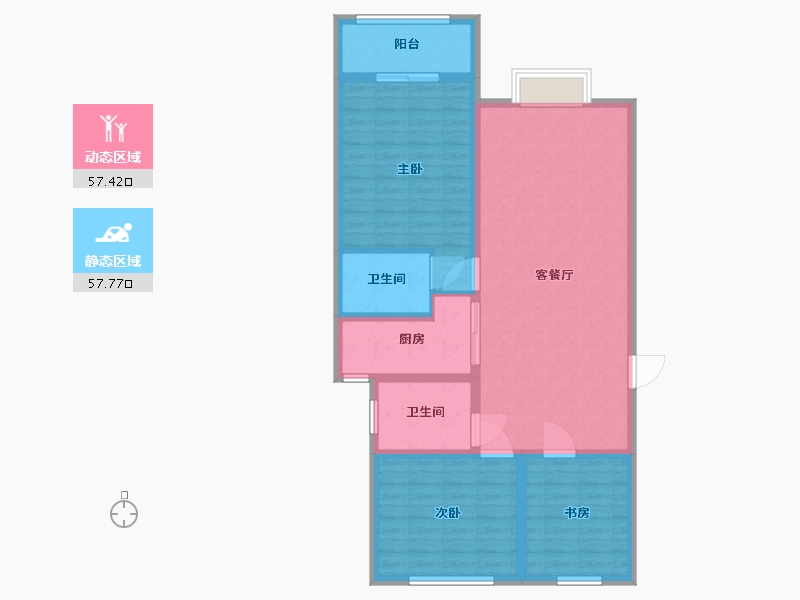 河北省-石家庄市-幸福城-104.00-户型库-动静分区