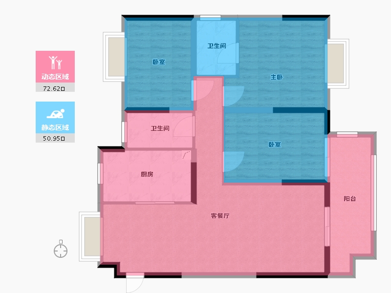 江苏省-徐州市-珍宝岛雍景和府-99.00-户型库-动静分区