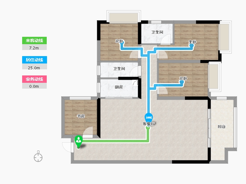 广西壮族自治区-玉林市-天瑞丽景-116.00-户型库-动静线