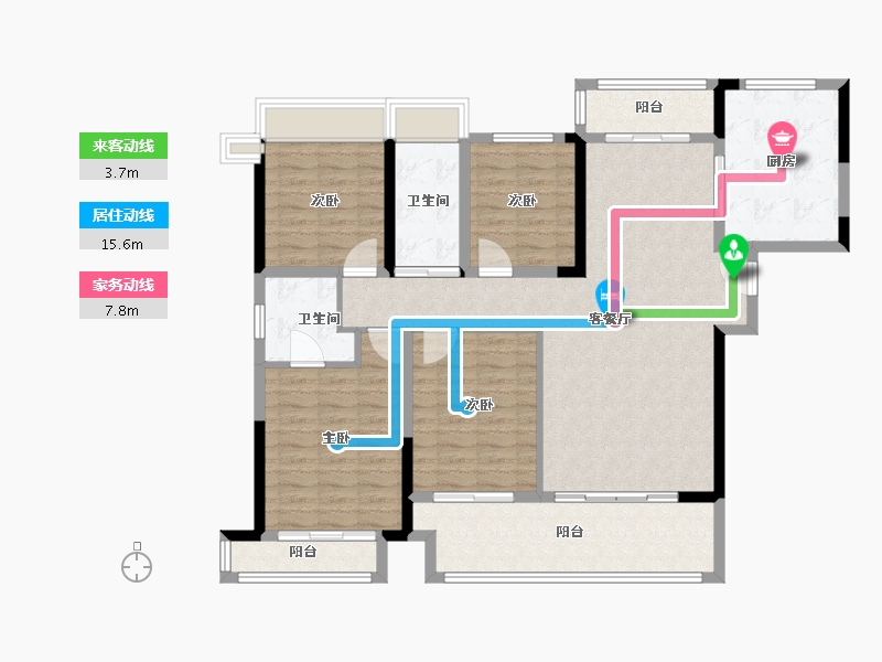 湖南省-衡阳市-合兴·公园里-124.00-户型库-动静线