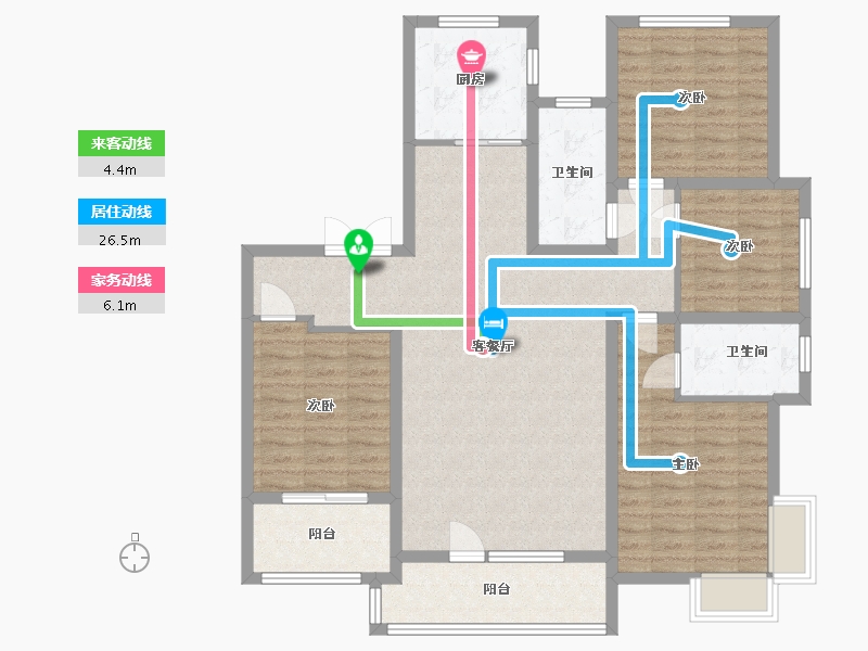 山东省-淄博市-乾元府-157.00-户型库-动静线