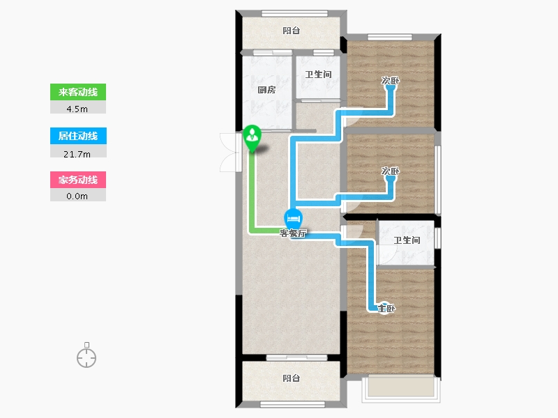 安徽省-宿州市-玫瑰园-104.28-户型库-动静线