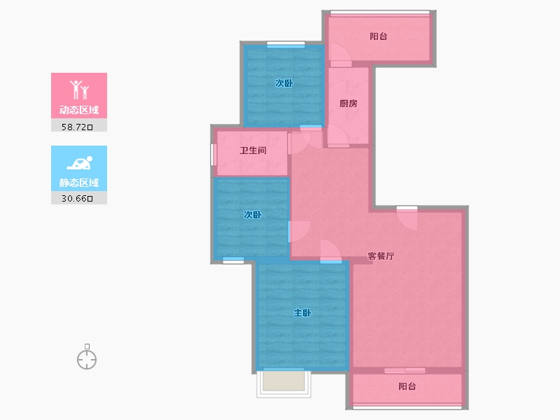 河北省-石家庄市-滨河华府-110.00-户型库-动静分区