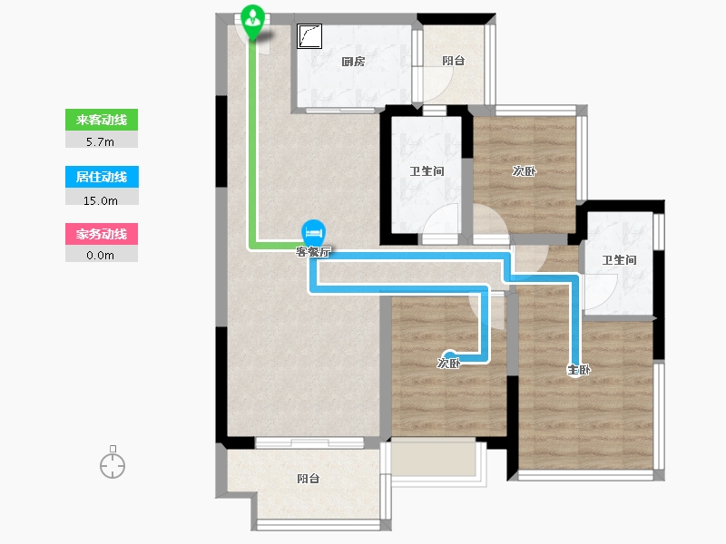 四川省-眉山市-天府理想城-88.00-户型库-动静线