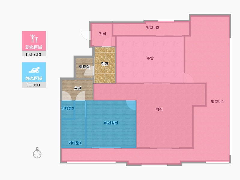 서울특별시-강남구-역삼롯데캐슬노블-184.98-户型库-动静分区