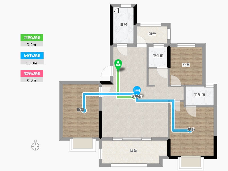 湖南省-衡阳市-酃湖万达-112.00-户型库-动静线