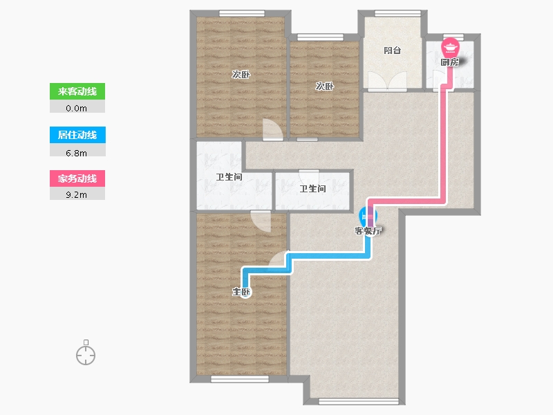 北京-北京市-远大园-一区-140.00-户型库-动静线