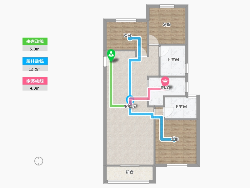 湖北省-武汉市-武地建发玺院-79.96-户型库-动静线