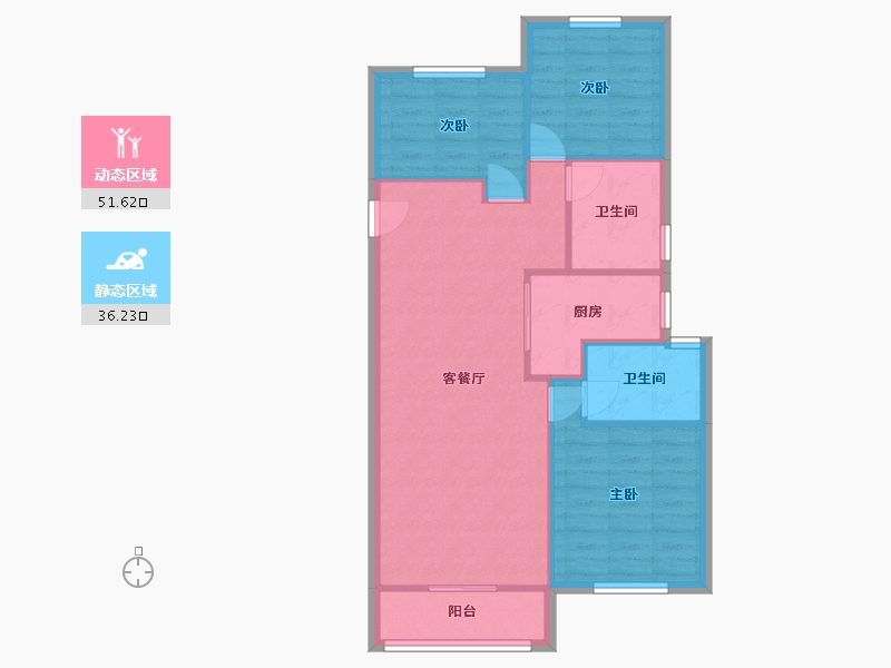 湖北省-武汉市-武地建发玺院-79.96-户型库-动静分区