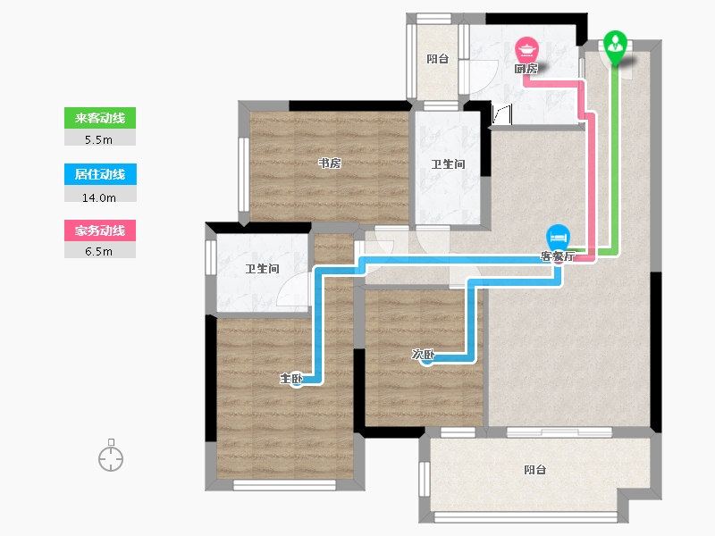 广西壮族自治区-贵港市-阳光城 悦府-11.00-户型库-动静线