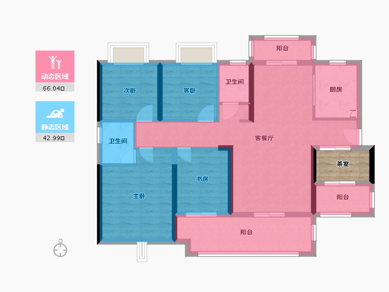 湖南省-郴州市-五岭庆园-98.75-户型库-动静分区