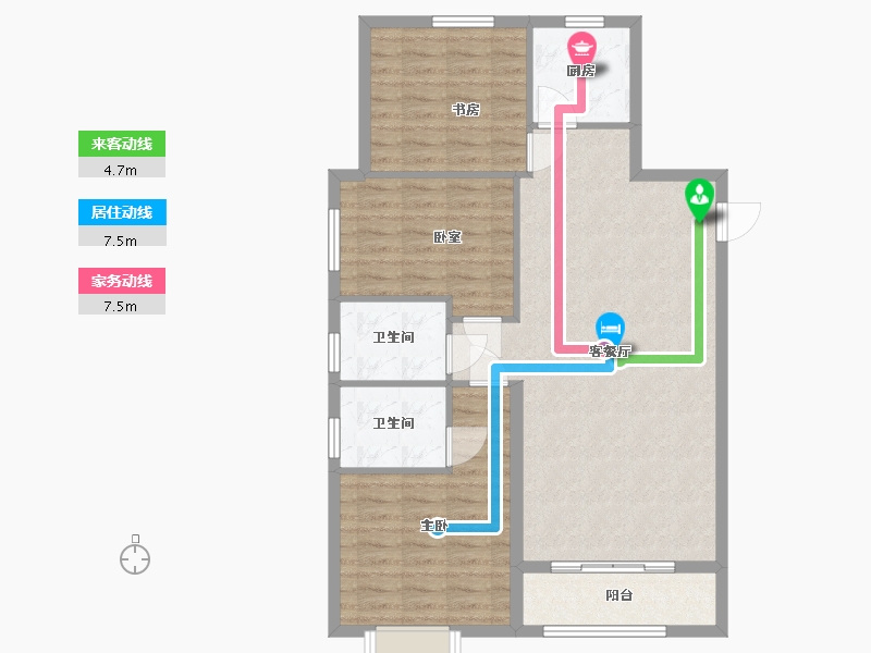 河北省-邯郸市-宏达圣水湖畔-95.00-户型库-动静线