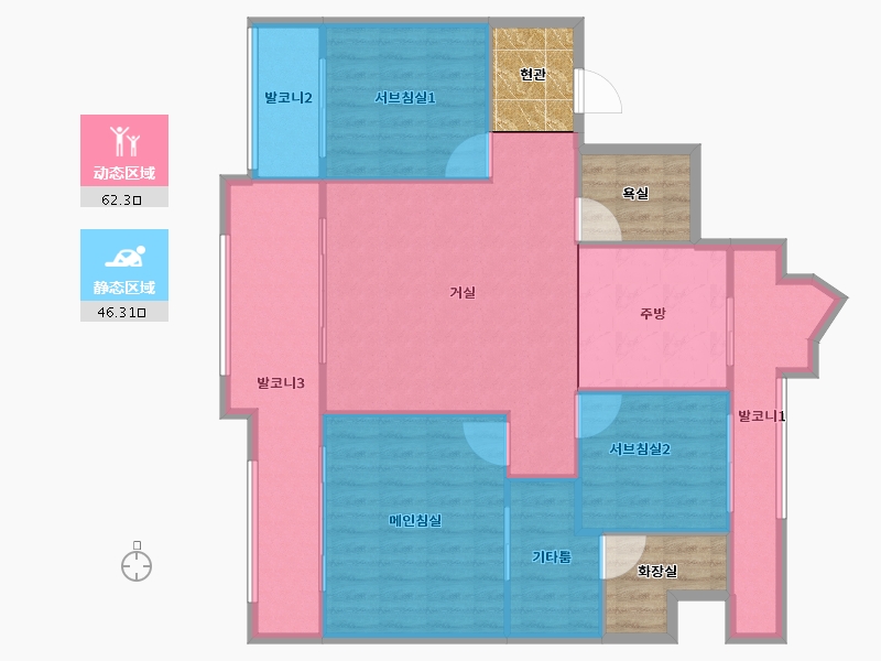 서울특별시-강동구-강변그대가리버뷰-112.69-户型库-动静分区