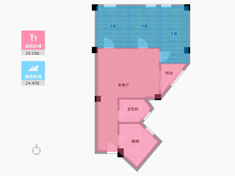 广东省-广州市-银德大厦-62.02-户型库-动静分区