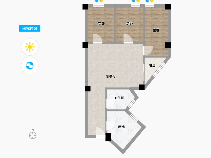 广东省-广州市-银德大厦-62.02-户型库-采光通风