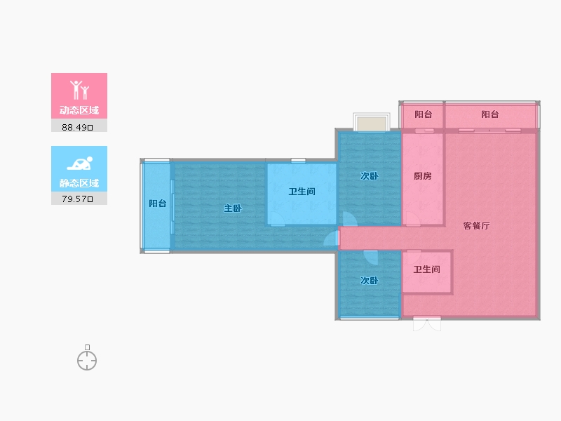 北京-北京市-紫竹花园-154.00-户型库-动静分区