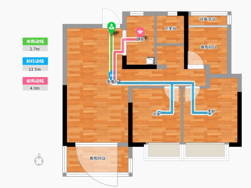 湖南省-张家界市-世茂云城-72.43-户型库-动静线