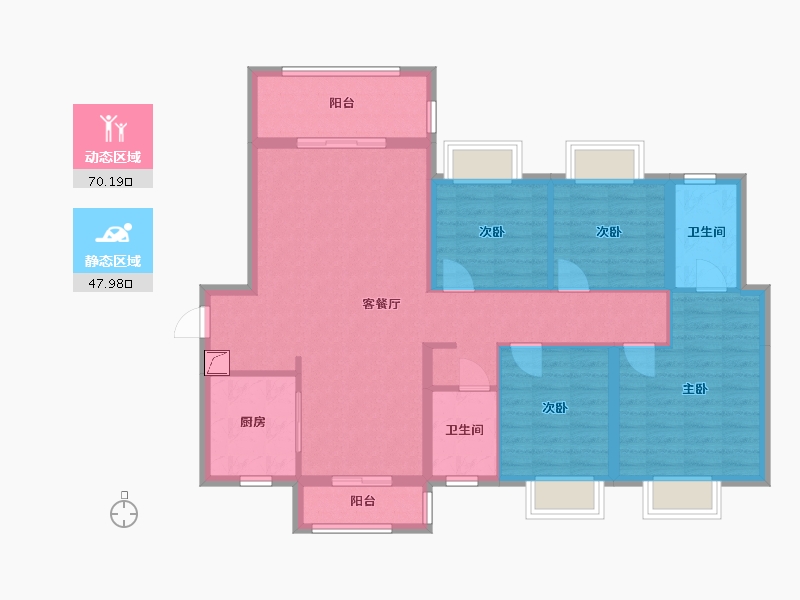 广东省-湛江市-金地自在城-100.00-户型库-动静分区