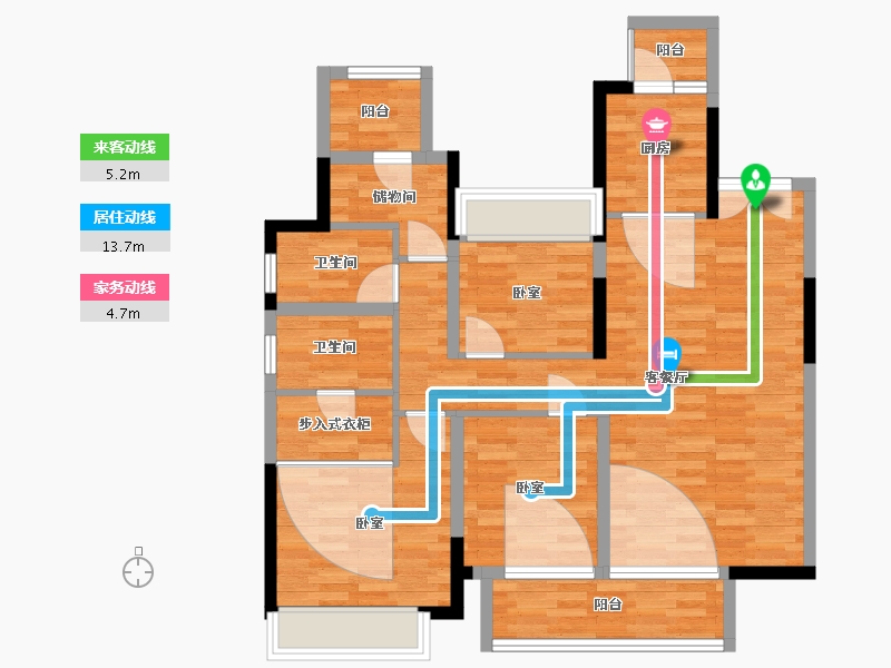 湖南省-岳阳市-岳阳未名府-93.94-户型库-动静线