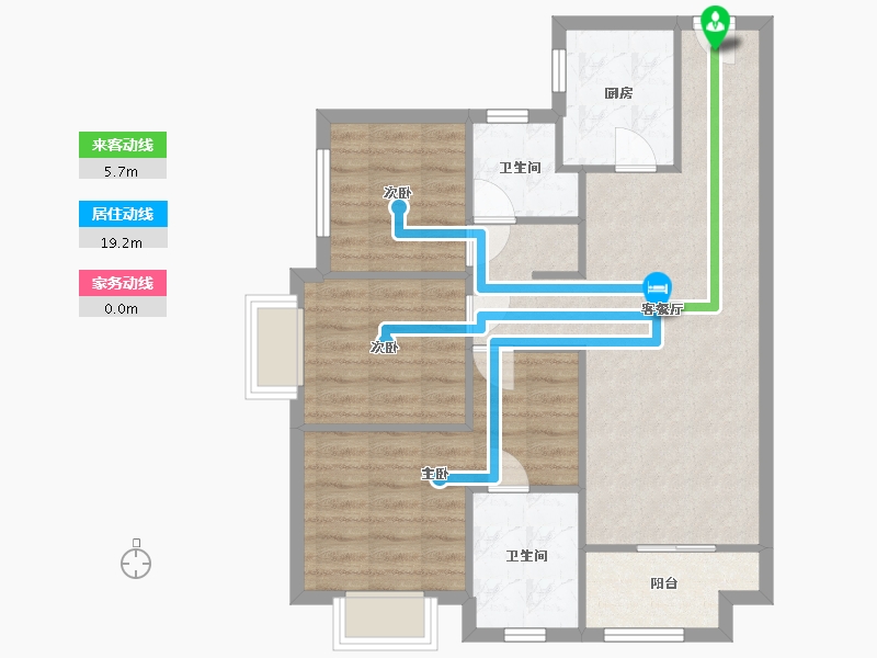 广东省-佛山市-金茂观山悦苑-77.00-户型库-动静线