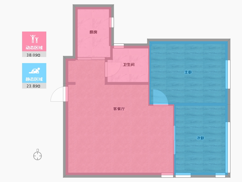 上海-上海市-荣成大厦-62.00-户型库-动静分区