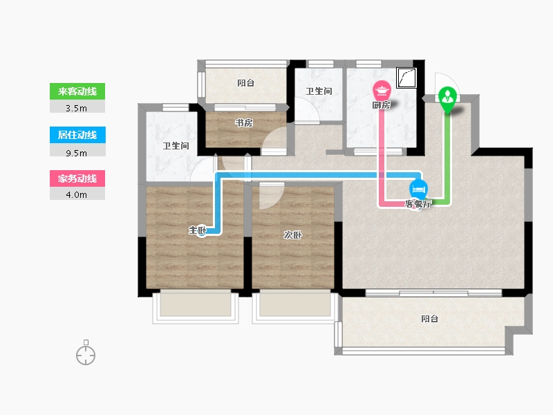 安徽省-亳州市-北京城房滨江壹号-92.00-户型库-动静线