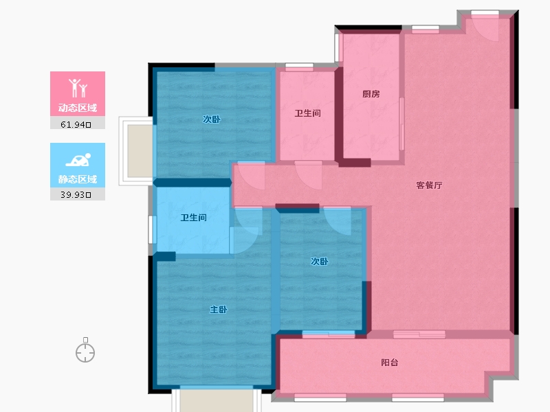 贵州省-安顺市-天瀑城壹号-85.00-户型库-动静分区