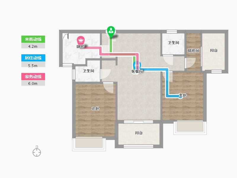 福建省-厦门市-国贸天成-75.00-户型库-动静线