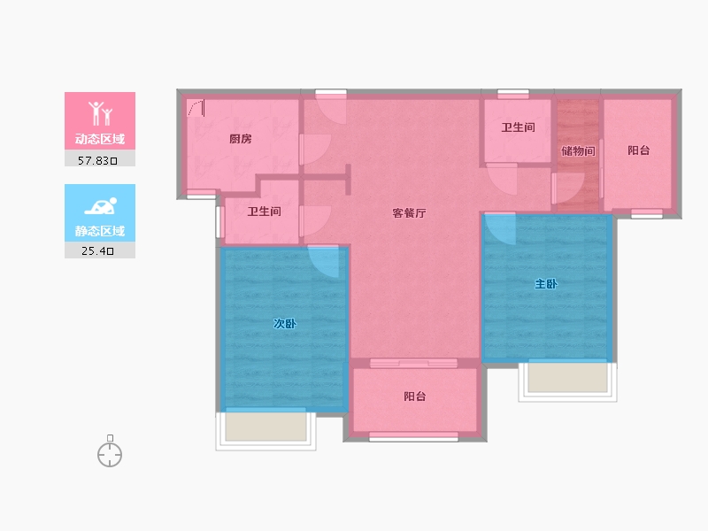 福建省-厦门市-国贸天成-75.00-户型库-动静分区