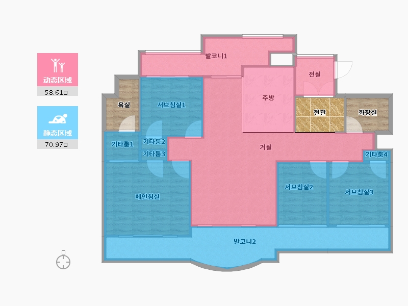 경기도-용인시 기흥구-연원마을금호베스트빌-133.02-户型库-动静分区