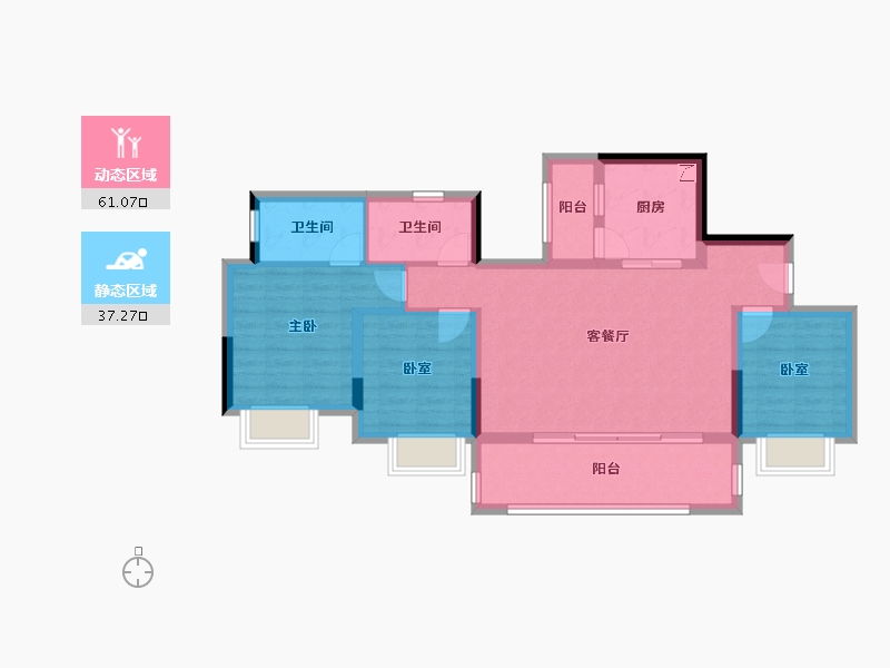 四川省-成都市-奥园锦官芳华-108.00-户型库-动静分区