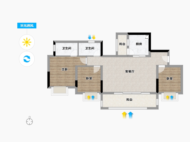 四川省-成都市-奥园锦官芳华-108.00-户型库-采光通风