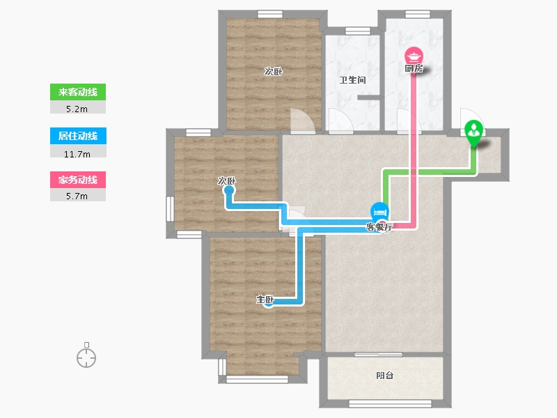 江苏省-徐州市-绿地商务城梵顿公馆-89.00-户型库-动静线