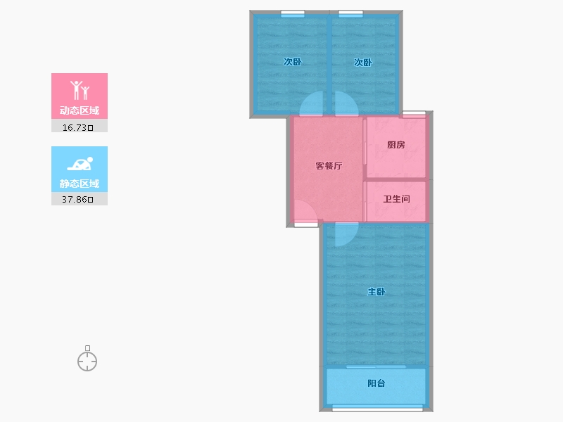 江苏省-南京市-王府园小区-49.00-户型库-动静分区