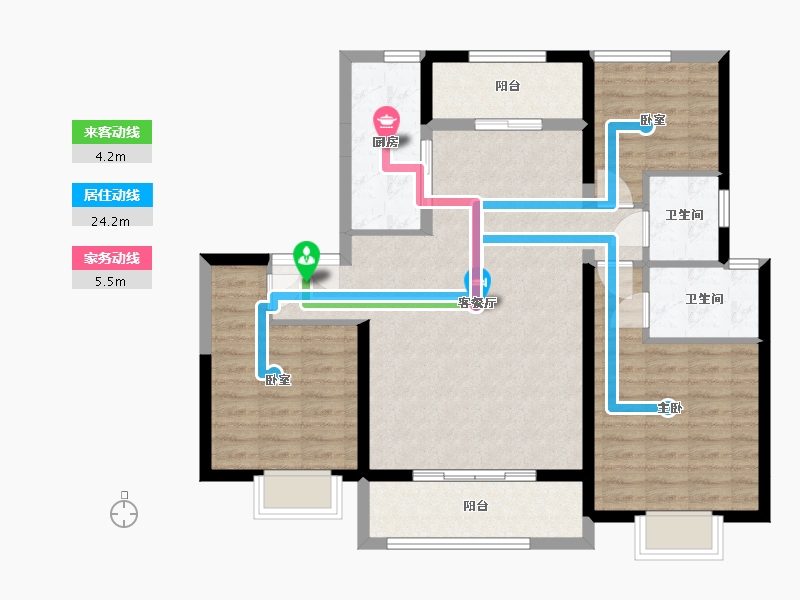 河北省-廊坊市-御东珺璟-120.00-户型库-动静线