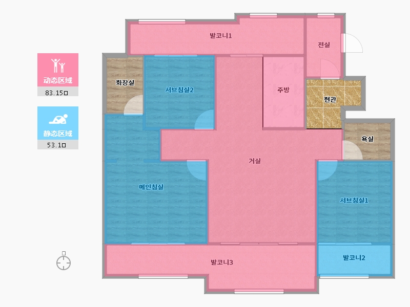 경기도-용인시 기흥구-신촌마을포스홈타운2단지-140.58-户型库-动静分区