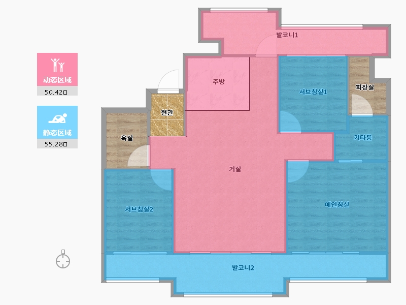 서울특별시-강동구-e편한세상3차-108.12-户型库-动静分区