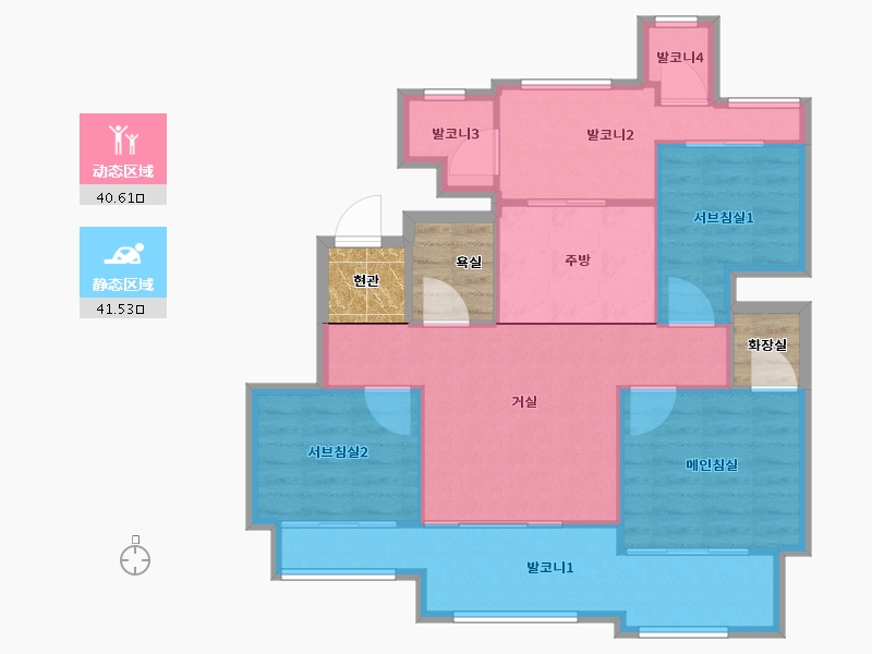 서울특별시-강서구-마곡힐스테이트-82.68-户型库-动静分区