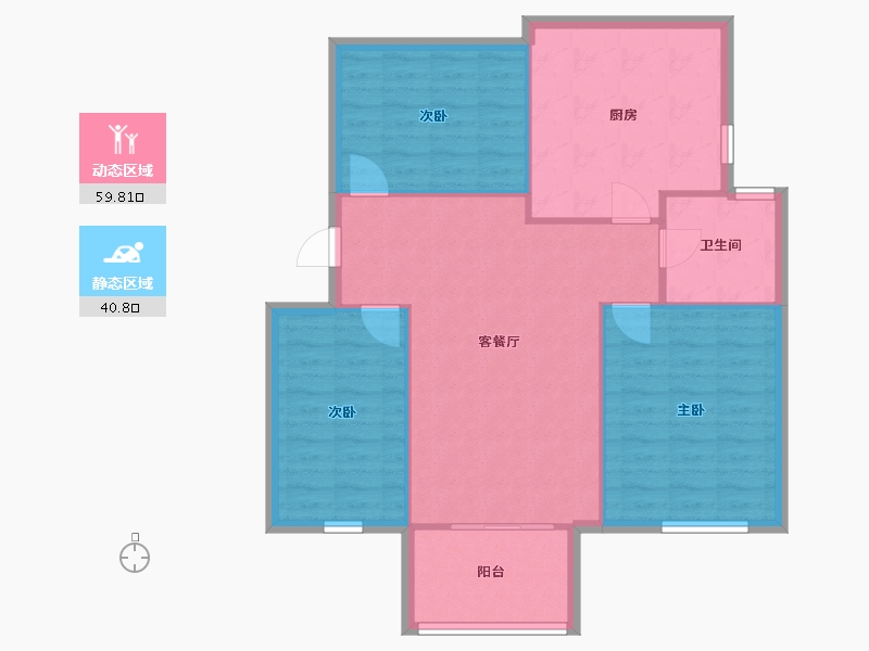 天津-天津市-八里坊北区-82.60-户型库-动静分区