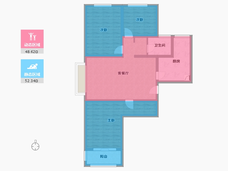 河南省-南阳市-宏江升龙苑-110.00-户型库-动静分区