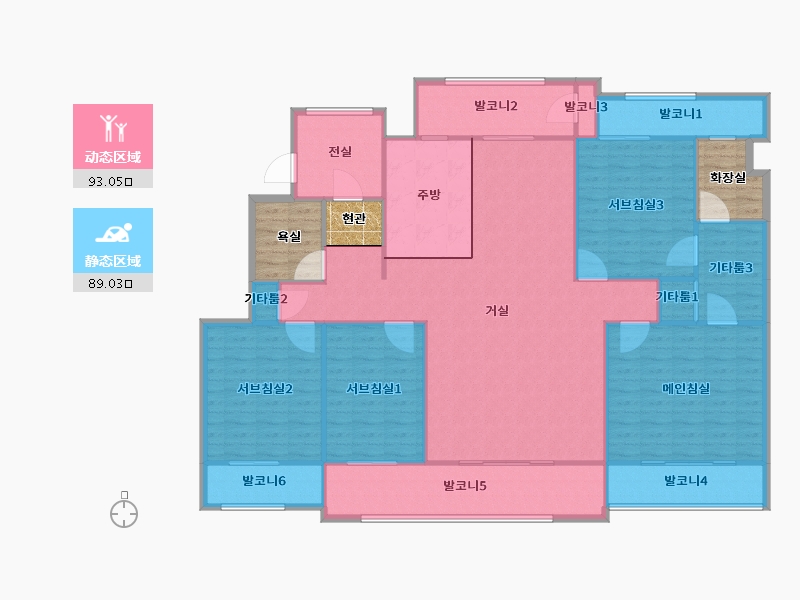 경기도-용인시 기흥구-행원마을동아솔레시티-181.67-户型库-动静分区