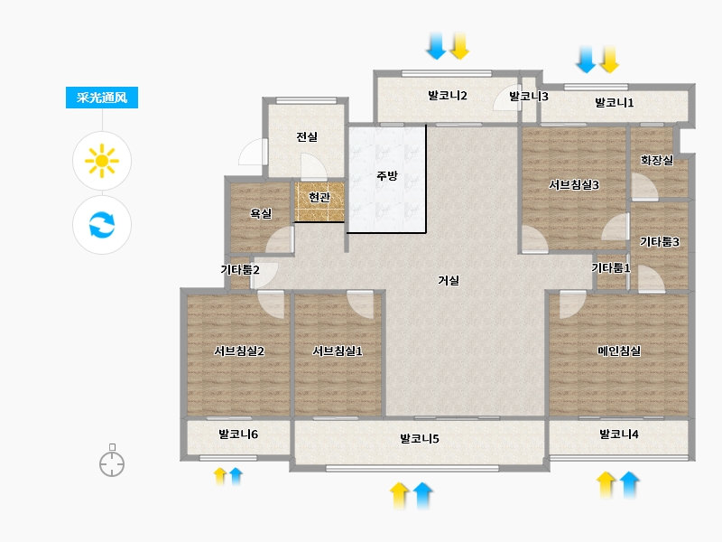 경기도-용인시 기흥구-행원마을동아솔레시티-181.67-户型库-采光通风