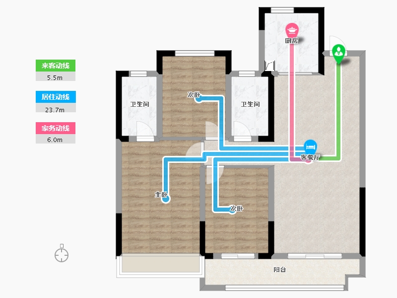 河南省-南阳市-方城中梁首府-100.10-户型库-动静线