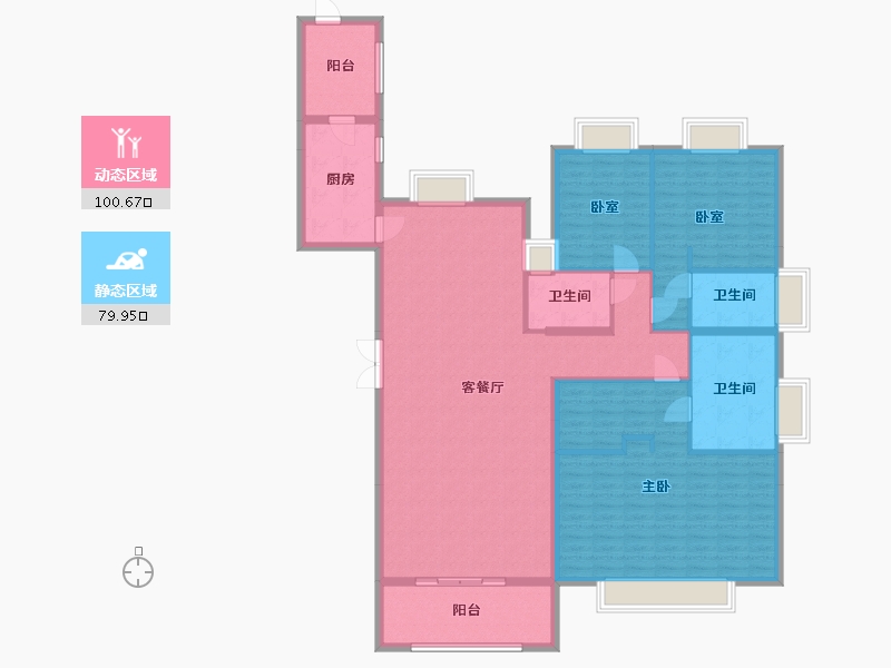 北京-北京市-泰中花园-242.00-户型库-动静分区