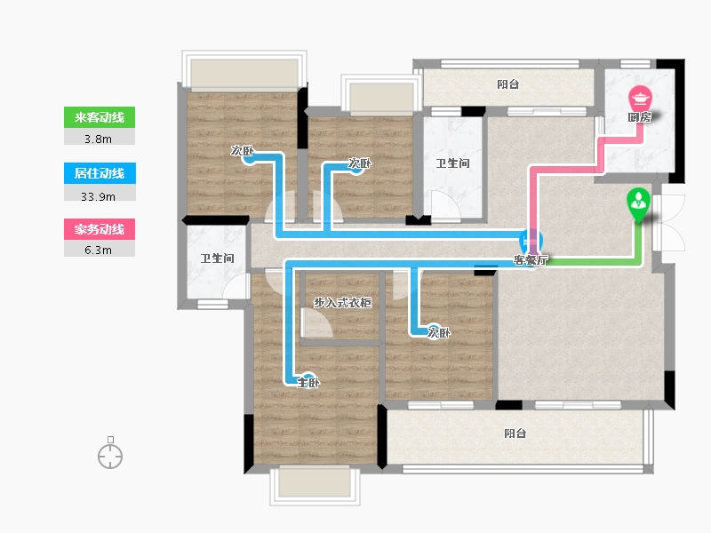 四川省-广安市-澜悦府·东院-99.00-户型库-动静线