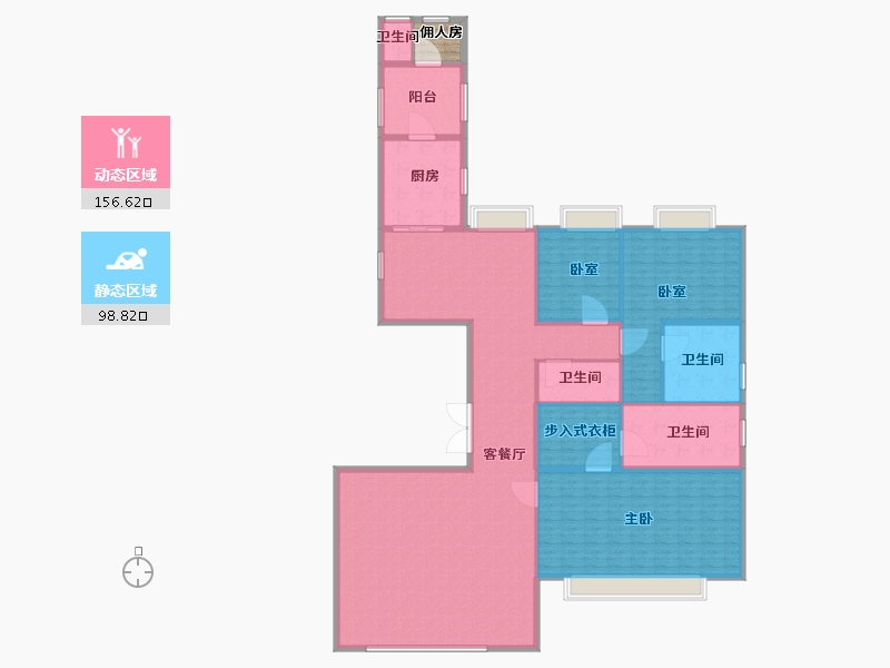 上海-上海市-汤臣臻园-240.00-户型库-动静分区