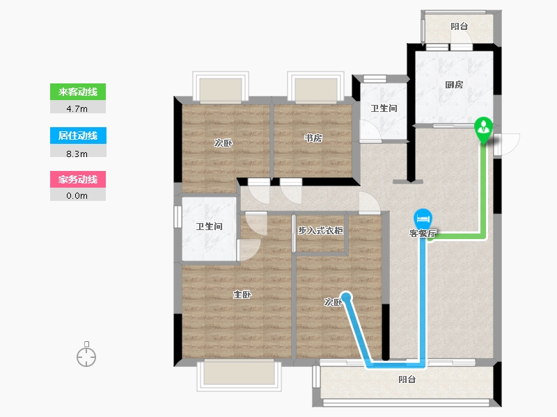 湖北省-武汉市-中铁诺德逸都-95.28-户型库-动静线