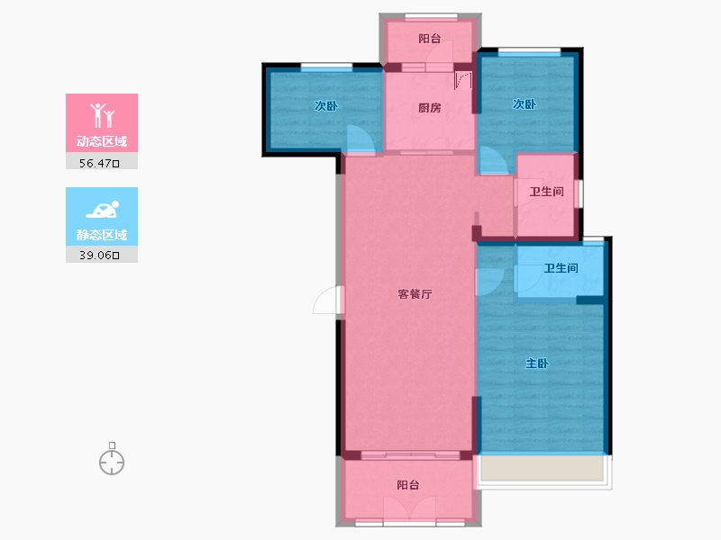 河北省-承德市-碧桂园-93.00-户型库-动静分区