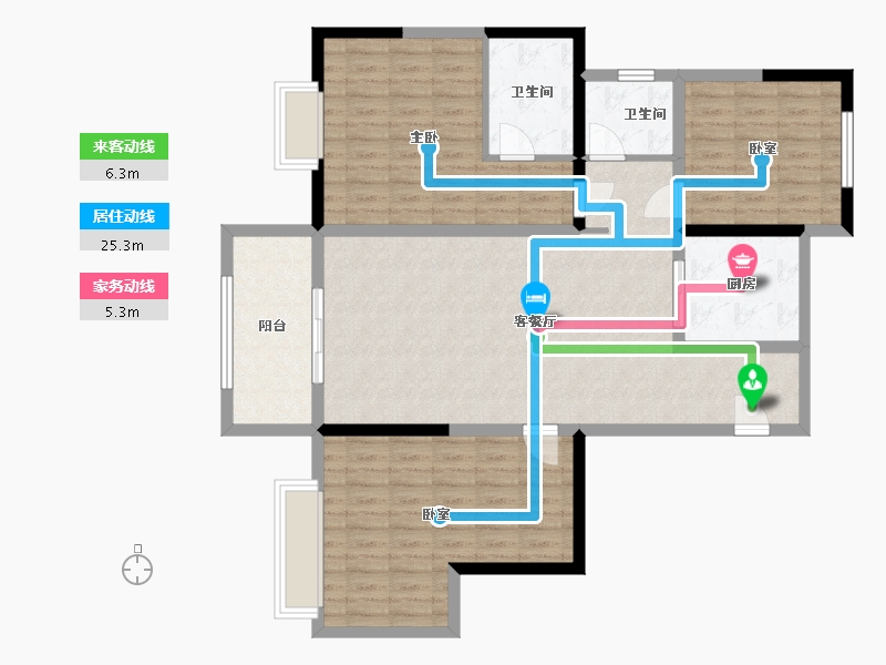 河南省-郑州市-新城郡望府·书院-96.23-户型库-动静线